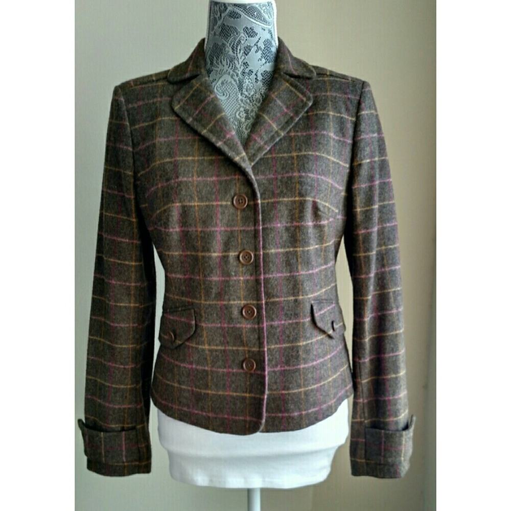 J. Crew Plaid Wool Blazer/Jacket - Size M - NWOT